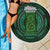 Beer Cup Pattern And Celtic Circle Green Beach Blanket - Wonder Print Shop