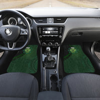 Beer Cup Pattern And Celtic Circle Green Car Mats - Wonder Print Shop