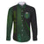 Beer Cup Pattern And Celtic Circle Green Family Matching Long Sleeve Bodycon Dress and Hawaiian Shirt - Wonder Print Shop