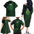 Beer Cup Pattern And Celtic Circle Green Family Matching Off Shoulder Long Sleeve Dress and Hawaiian Shirt - Wonder Print Shop