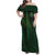 Beer Cup Pattern And Celtic Circle Green Family Matching Off Shoulder Maxi Dress and Hawaiian Shirt - Wonder Print Shop
