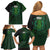 Beer Cup Pattern And Celtic Circle Green Family Matching Off Shoulder Short Dress and Hawaiian Shirt - Wonder Print Shop