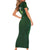 Beer Cup Pattern And Celtic Circle Green Family Matching Short Sleeve Bodycon Dress and Hawaiian Shirt - Wonder Print Shop
