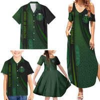 Beer Cup Pattern And Celtic Circle Green Family Matching Summer Maxi Dress and Hawaiian Shirt - Wonder Print Shop