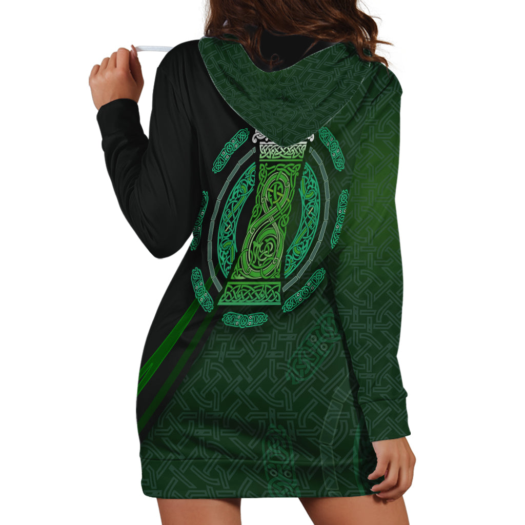 Beer Cup Pattern And Celtic Circle Green Hoodie Dress - Wonder Print Shop