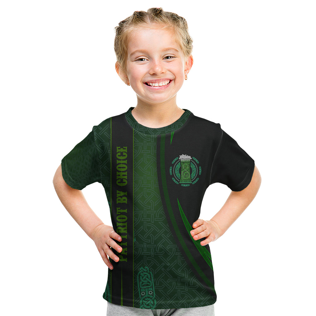 Beer Cup Pattern And Celtic Circle Green Kid T Shirt - Wonder Print Shop