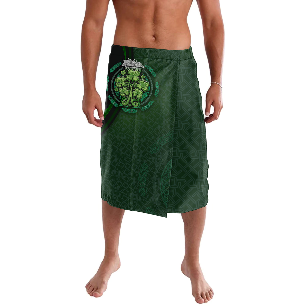 Beer Cup Pattern And Celtic Circle Green Lavalava - Wonder Print Shop