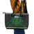 Beer Cup Pattern And Celtic Circle Green Leather Tote Bag - Wonder Print Shop
