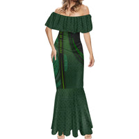 Beer Cup Pattern And Celtic Circle Green Mermaid Dress - Wonder Print Shop