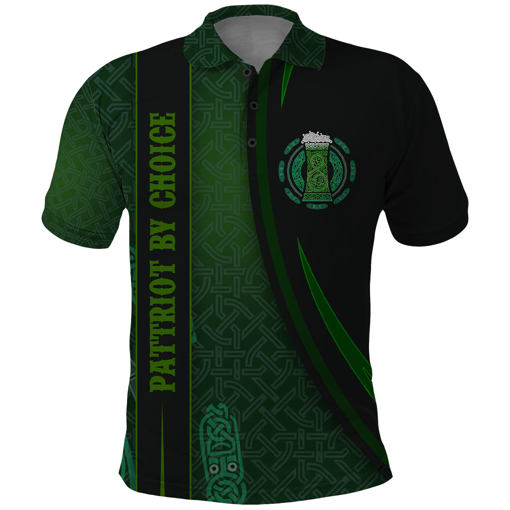 Beer Cup Pattern And Celtic Circle Green Polo Shirt - Wonder Print Shop