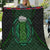Beer Cup Pattern And Celtic Circle Green Quilt - Wonder Print Shop