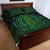 Beer Cup Pattern And Celtic Circle Green Quilt Bed Set - Wonder Print Shop
