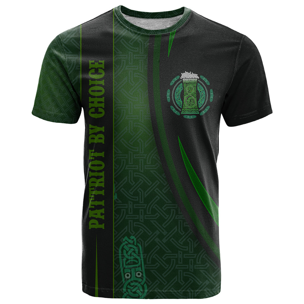 Beer Cup Pattern And Celtic Circle Green T Shirt - Wonder Print Shop