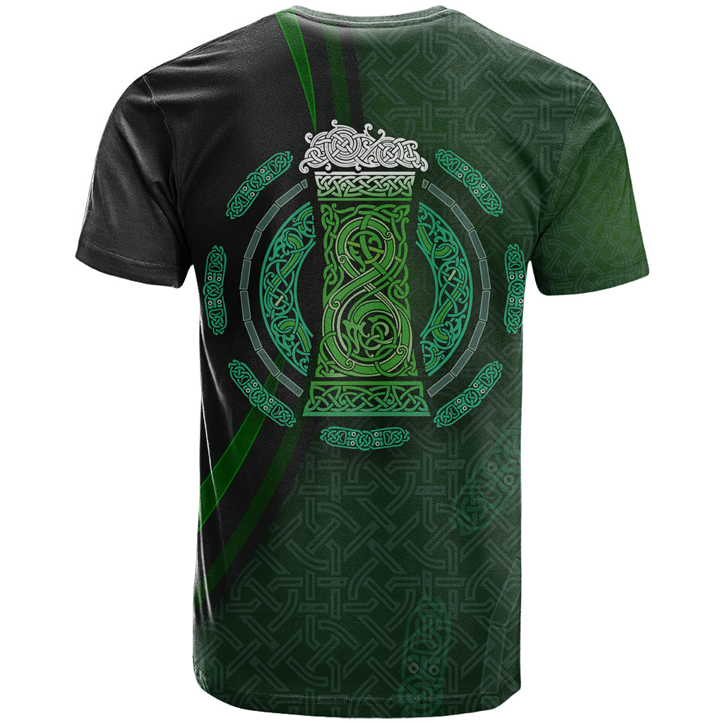 Beer Cup Pattern And Celtic Circle Green T Shirt - Wonder Print Shop