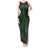Beer Cup Pattern And Celtic Circle Green Tank Maxi Dress - Wonder Print Shop