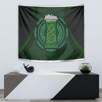 Beer Cup Pattern And Celtic Circle Green Tapestry - Wonder Print Shop