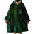 Beer Cup Pattern And Celtic Circle Green Wearable Blanket Hoodie - Wonder Print Shop