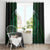 Beer Cup Pattern And Celtic Circle Green Window Curtain - Wonder Print Shop
