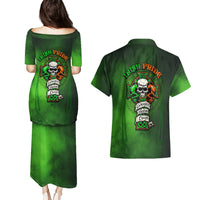 Irish Pride - Skull Cross Mix Couples Matching Puletasi and Hawaiian Shirt - Wonder Print Shop