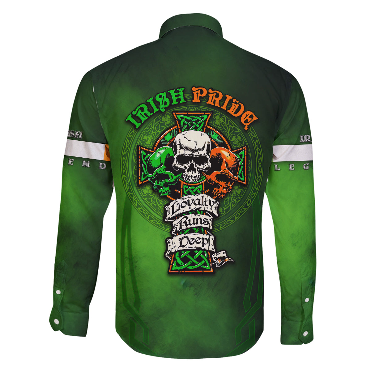 Irish Pride - Skull Cross Mix Family Matching Mermaid Dress and Hawaiian Shirt - Wonder Print Shop