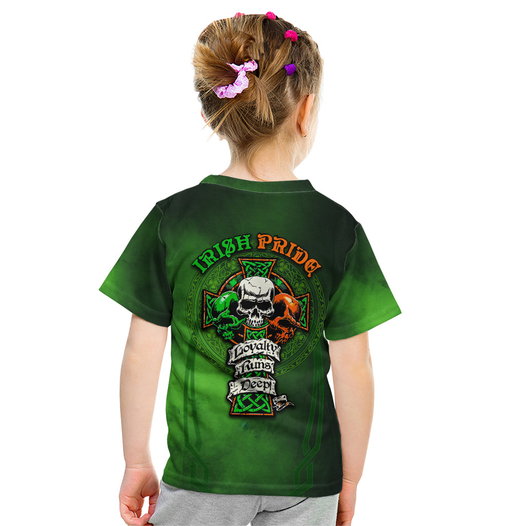 Irish Pride - Skull Cross Mix Kid T Shirt - Wonder Print Shop