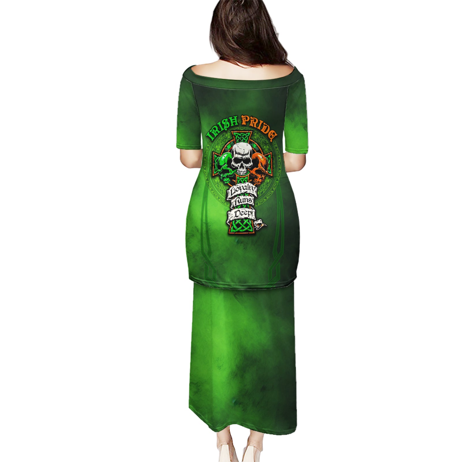 Irish Pride - Skull Cross Mix Puletasi - Wonder Print Shop