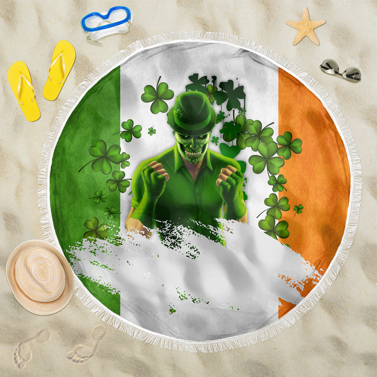The Irish Man Beach Blanket - Wonder Print Shop
