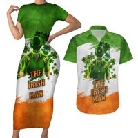 The Irish Man Couples Matching Short Sleeve Bodycon Dress and Hawaiian Shirt - Wonder Print Shop