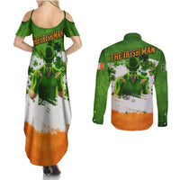 The Irish Man Couples Matching Summer Maxi Dress and Long Sleeve Button Shirt - Wonder Print Shop