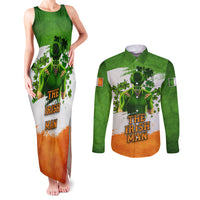 The Irish Man Couples Matching Tank Maxi Dress and Long Sleeve Button Shirt - Wonder Print Shop