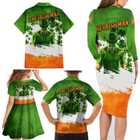 The Irish Man Family Matching Long Sleeve Bodycon Dress and Hawaiian Shirt - Wonder Print Shop