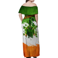 The Irish Man Family Matching Off Shoulder Maxi Dress and Hawaiian Shirt - Wonder Print Shop