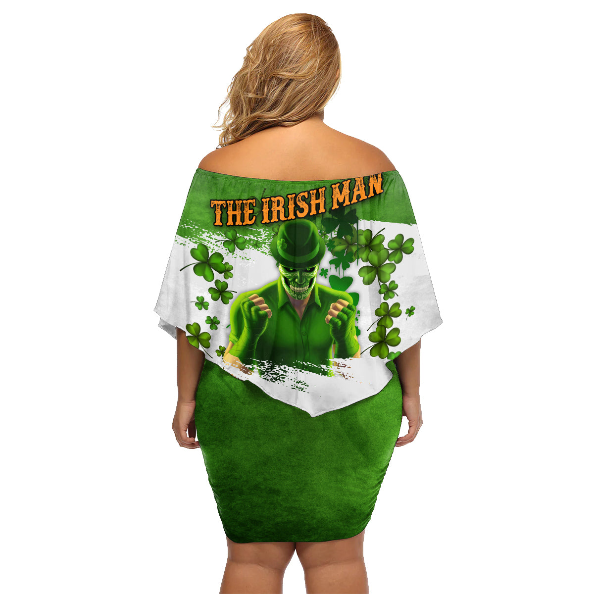 The Irish Man Family Matching Off Shoulder Short Dress and Hawaiian Shirt - Wonder Print Shop