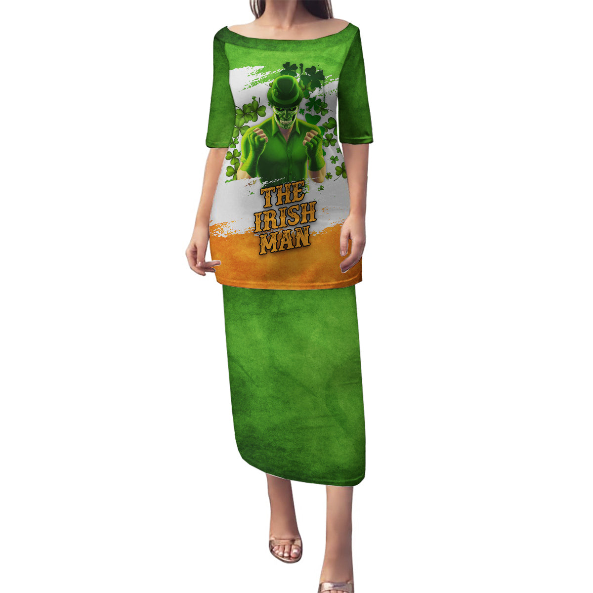 The Irish Man Family Matching Puletasi and Hawaiian Shirt - Wonder Print Shop