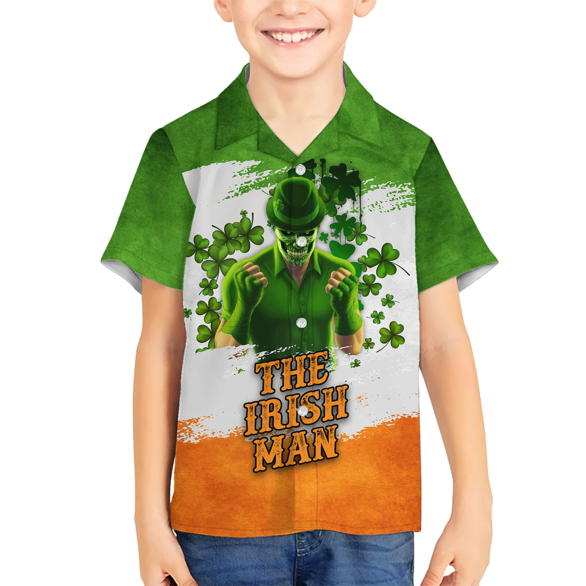 The Irish Man Family Matching Short Sleeve Bodycon Dress and Hawaiian Shirt - Wonder Print Shop