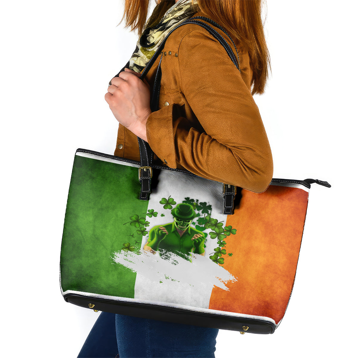 The Irish Man Leather Tote Bag - Wonder Print Shop