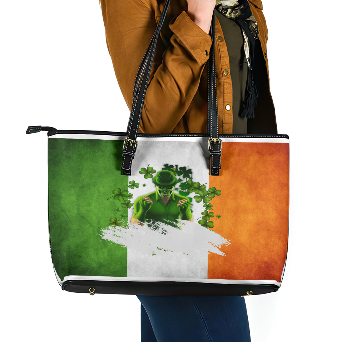 The Irish Man Leather Tote Bag - Wonder Print Shop