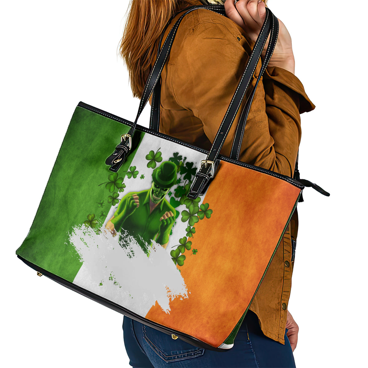 The Irish Man Leather Tote Bag - Wonder Print Shop