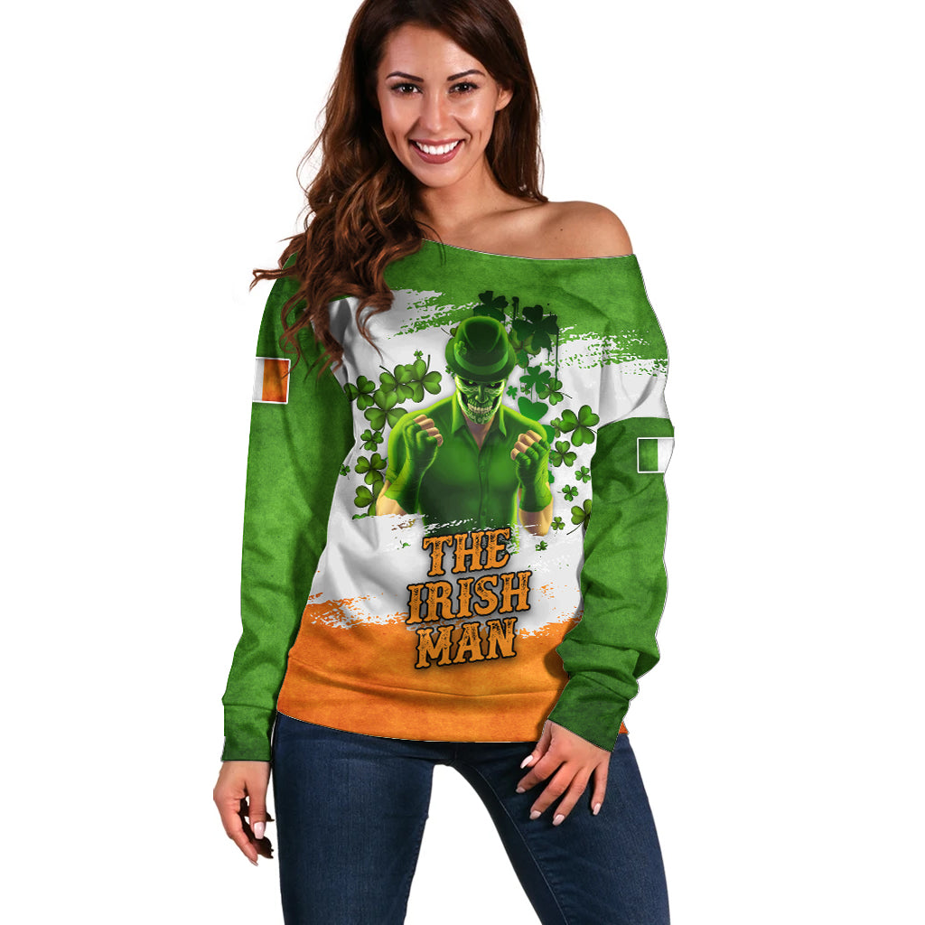 The Irish Man Off Shoulder Sweater - Wonder Print Shop