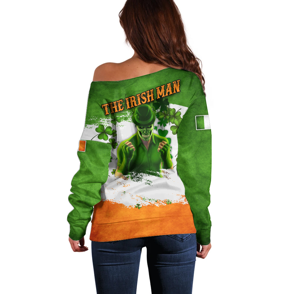 The Irish Man Off Shoulder Sweater - Wonder Print Shop