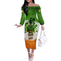 The Irish Man Off The Shoulder Long Sleeve Dress - Wonder Print Shop