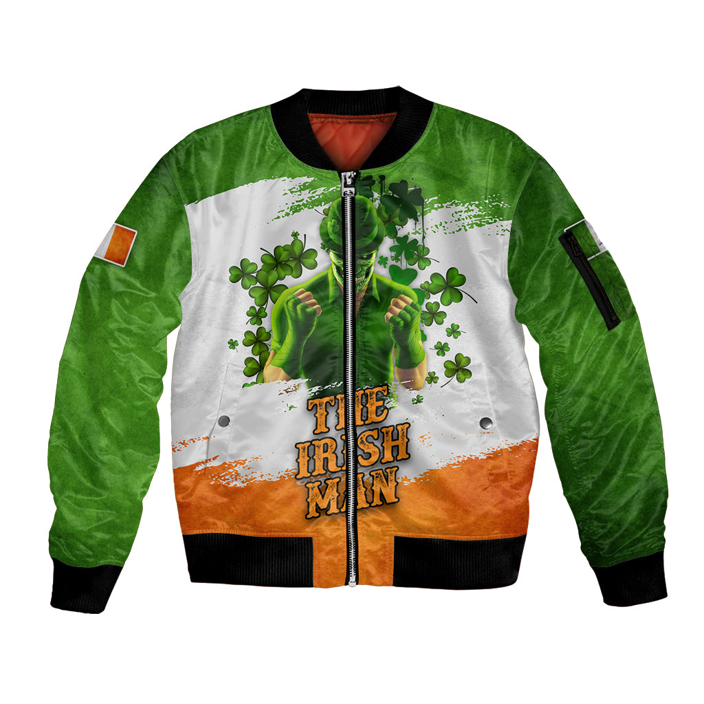 The Irish Man Sleeve Zip Bomber Jacket - Wonder Print Shop