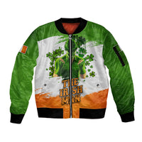 The Irish Man Sleeve Zip Bomber Jacket - Wonder Print Shop