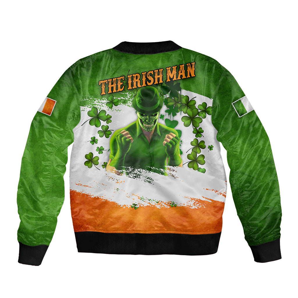 The Irish Man Sleeve Zip Bomber Jacket - Wonder Print Shop