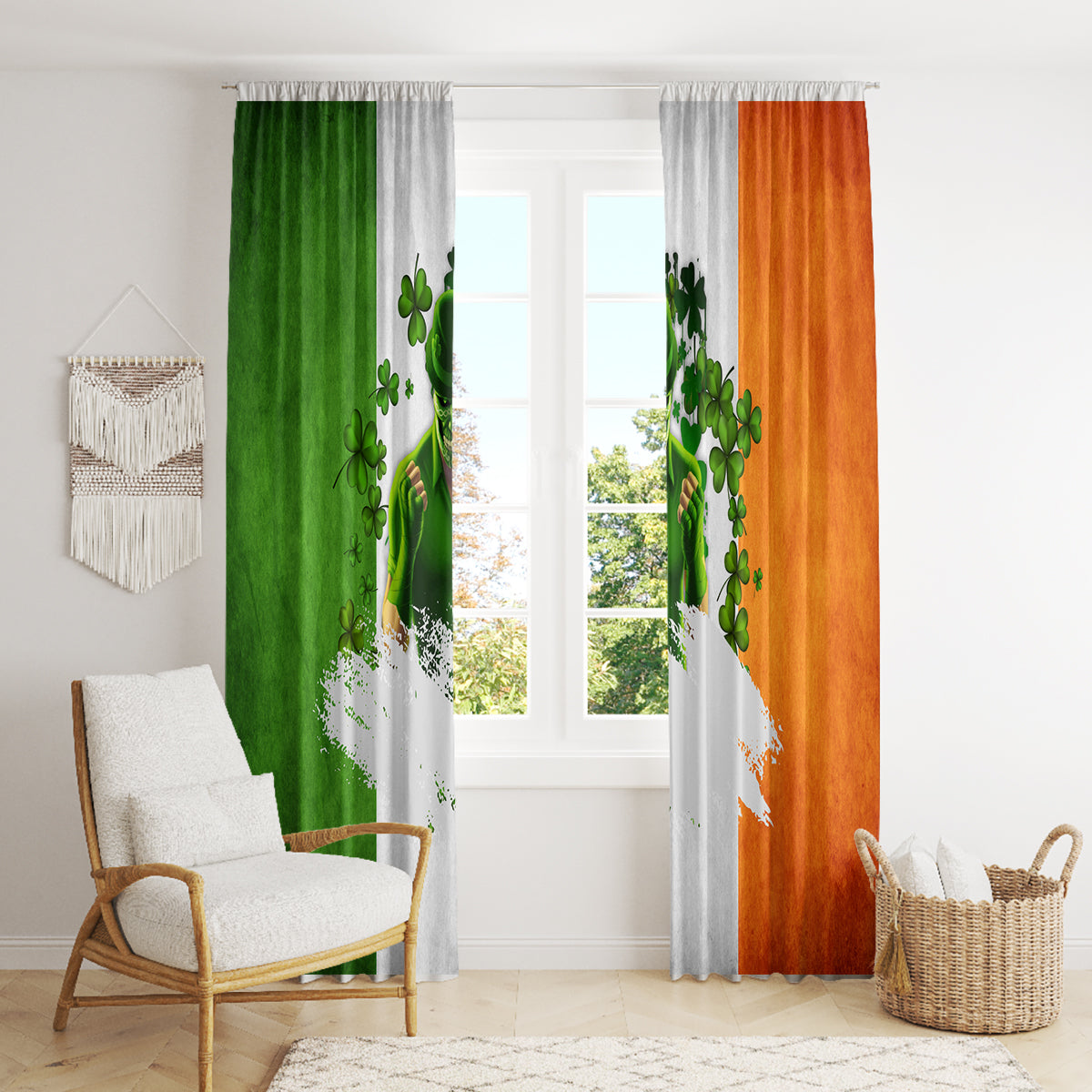 The Irish Man Window Curtain - Wonder Print Shop