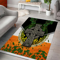 Irish Cross Mix With Shamrock Floral And Flag Area Rug - Wonder Print Shop