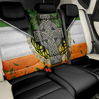 Irish Cross Mix With Shamrock Floral And Flag Back Car Seat Cover - Wonder Print Shop
