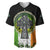 Irish Cross Mix With Shamrock Floral And Flag Baseball Jersey - Wonder Print Shop