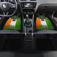 Irish Cross Mix With Shamrock Floral And Flag Car Mats - Wonder Print Shop
