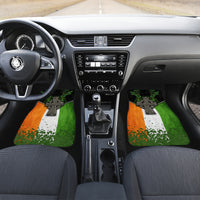 Irish Cross Mix With Shamrock Floral And Flag Car Mats - Wonder Print Shop